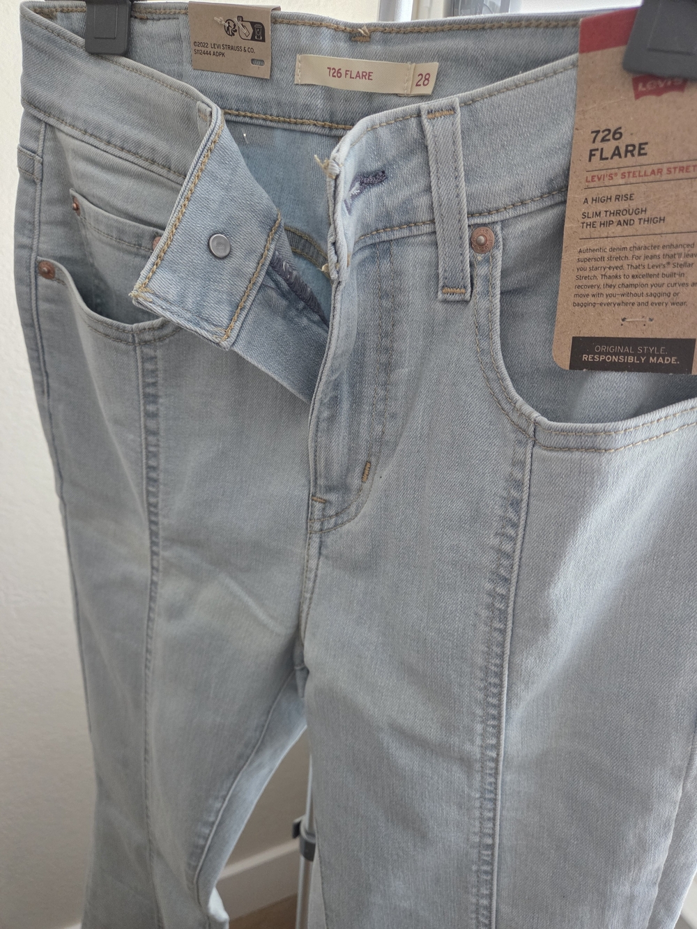 Levi's 726 Flare High-Rise Women's Jeans in Light Blue